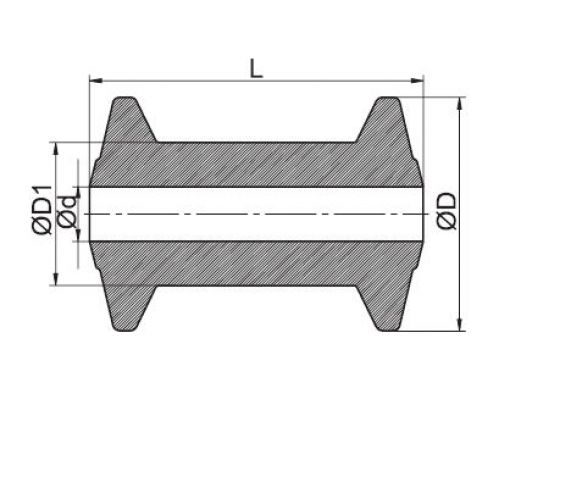 Rodillo de quilla 4" - 6X1064.034 - Remolque de barco