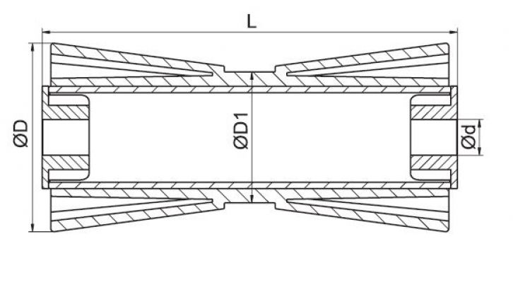 Rodillo de quilla de 5" - 6X1064.036 - Remolque de barco