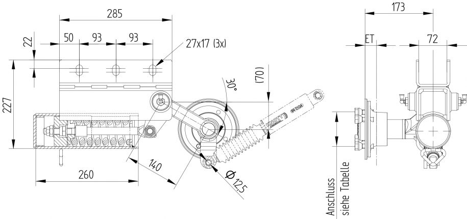 Eje de muelle espiral KLL4 - 725486.001 - Eje de muelle helicoidal