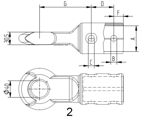 Ojo de remolque "DIN 40" - 98762093 - Anillos de remolque
