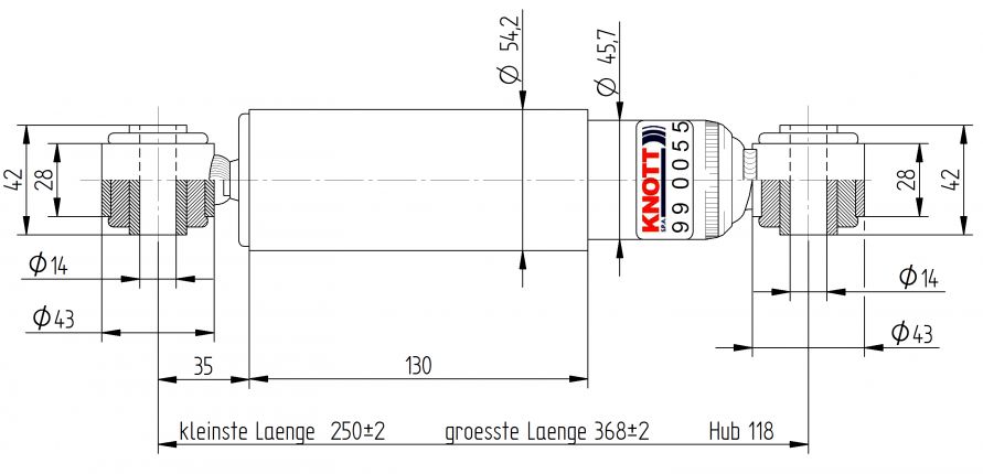 Amortiguador de suspensión "carga pesada" - 990055 - Amortiguador de suspensión